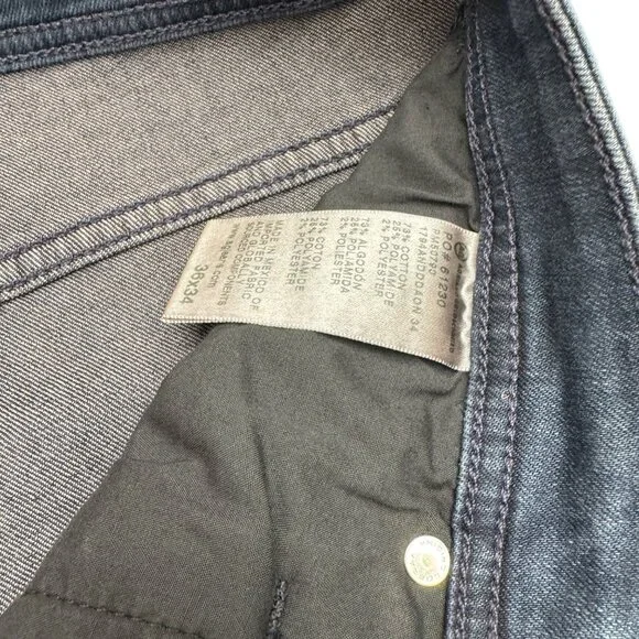 NEW AG Everett AirLuxe Slim Straight Leg Black Jean Men's, Sz 36 x 28 (Altered) - Picture 6 of 11